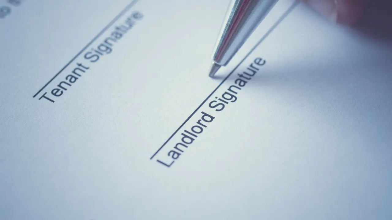 a landlord provides a signature on a rental agreement form