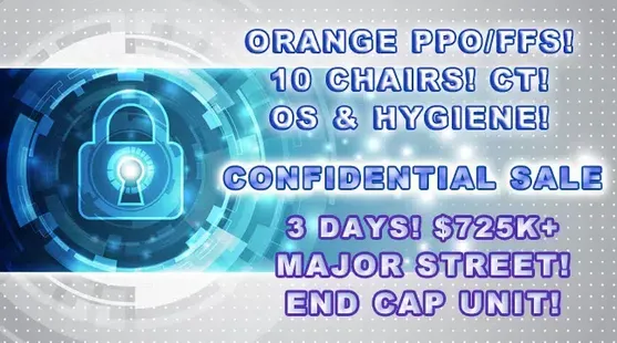 Corner PPO-only dental practice with 10 ops in Orange